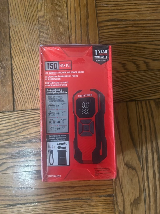Craft Other - Craftsman Red and Black Portable Tire Inflator - 150 PSI NWT